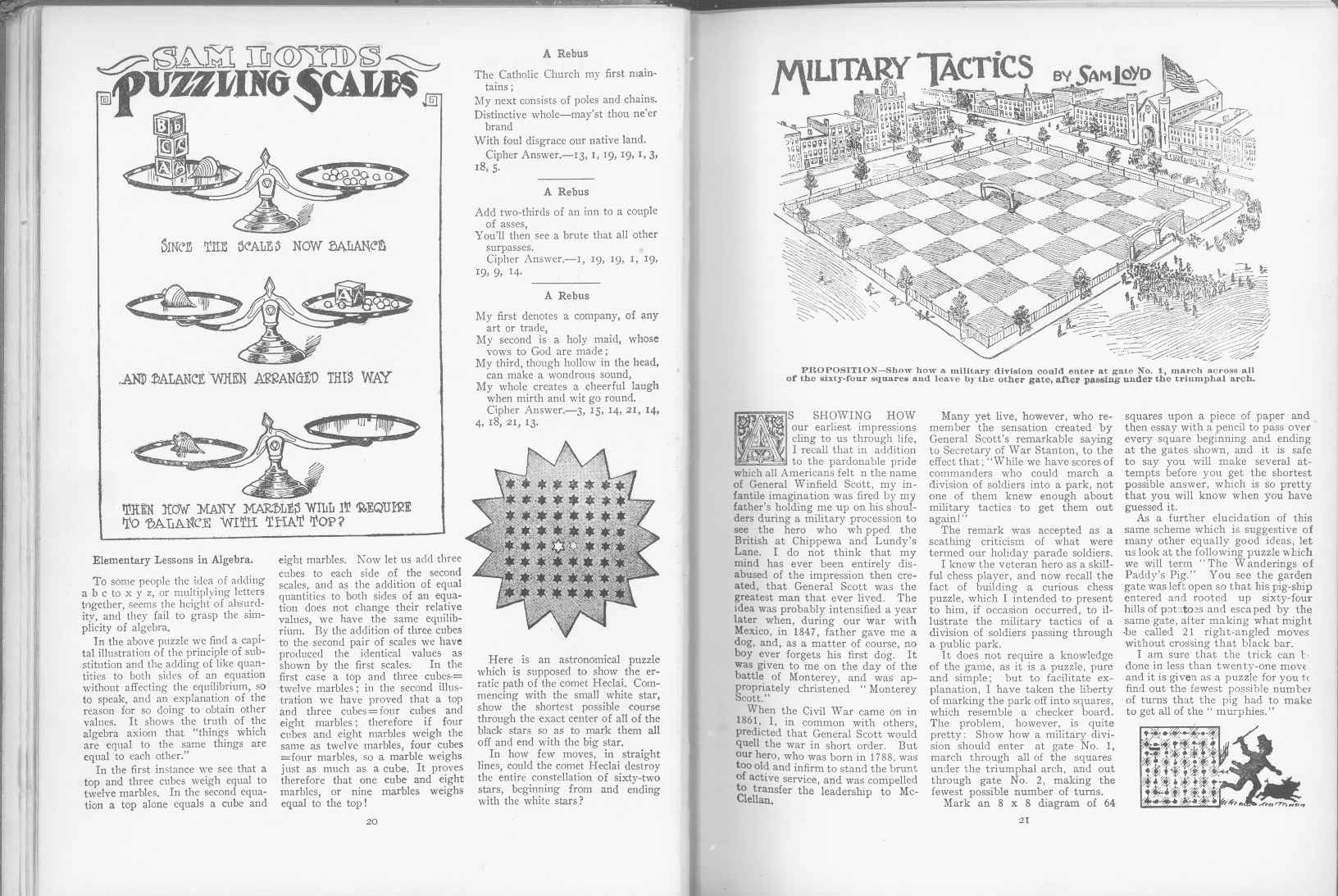 Sam Loyd - Cyclopedia of Puzzles - page 20-21
