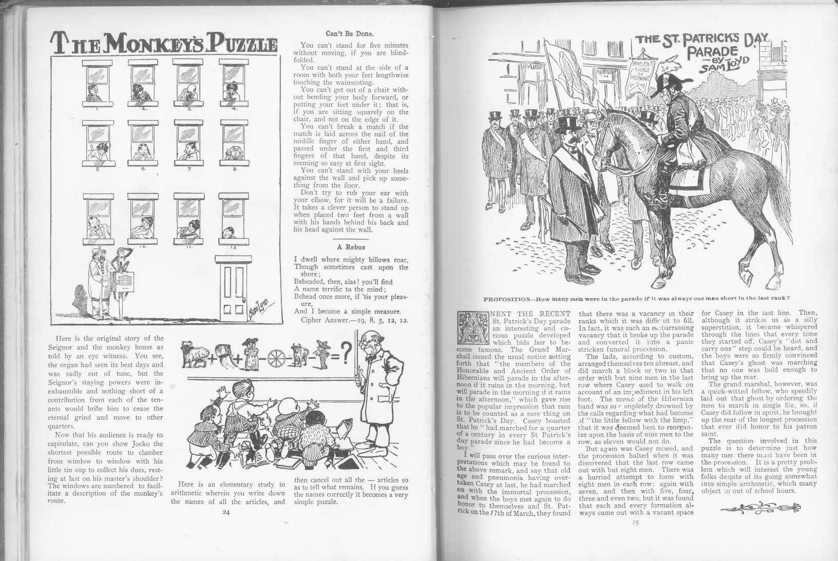 Sam Loyd - Cyclopedia of Puzzles - page 24-25