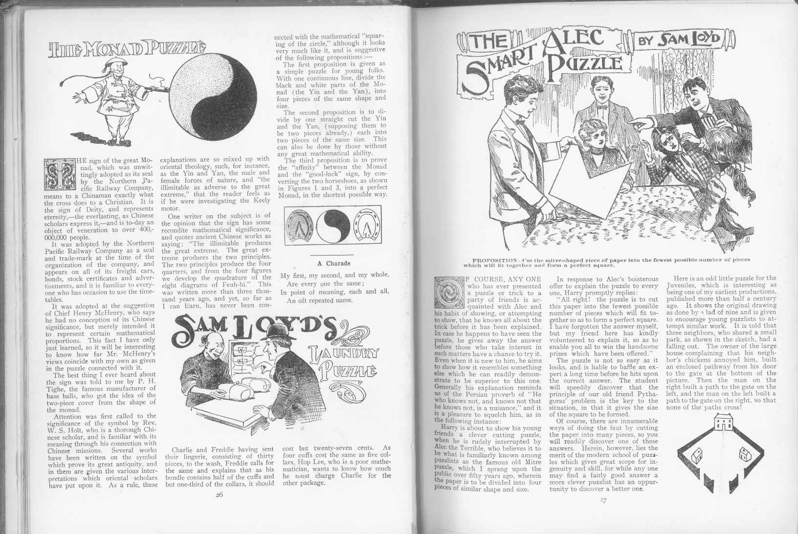 Sam Loyd - Cyclopedia of Puzzles - page 26-27