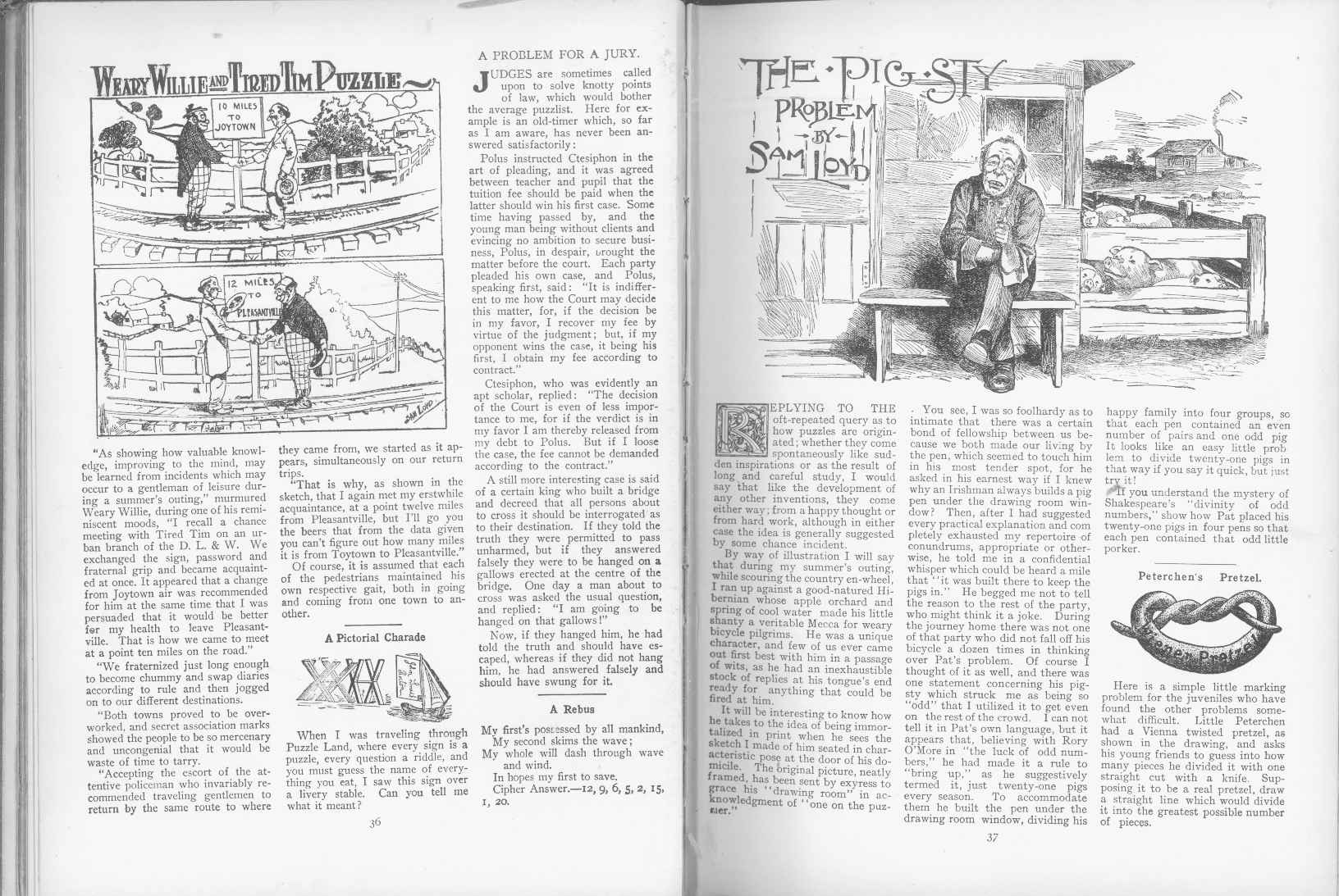 Sam Loyd - Cyclopedia of Puzzles - page 36-37