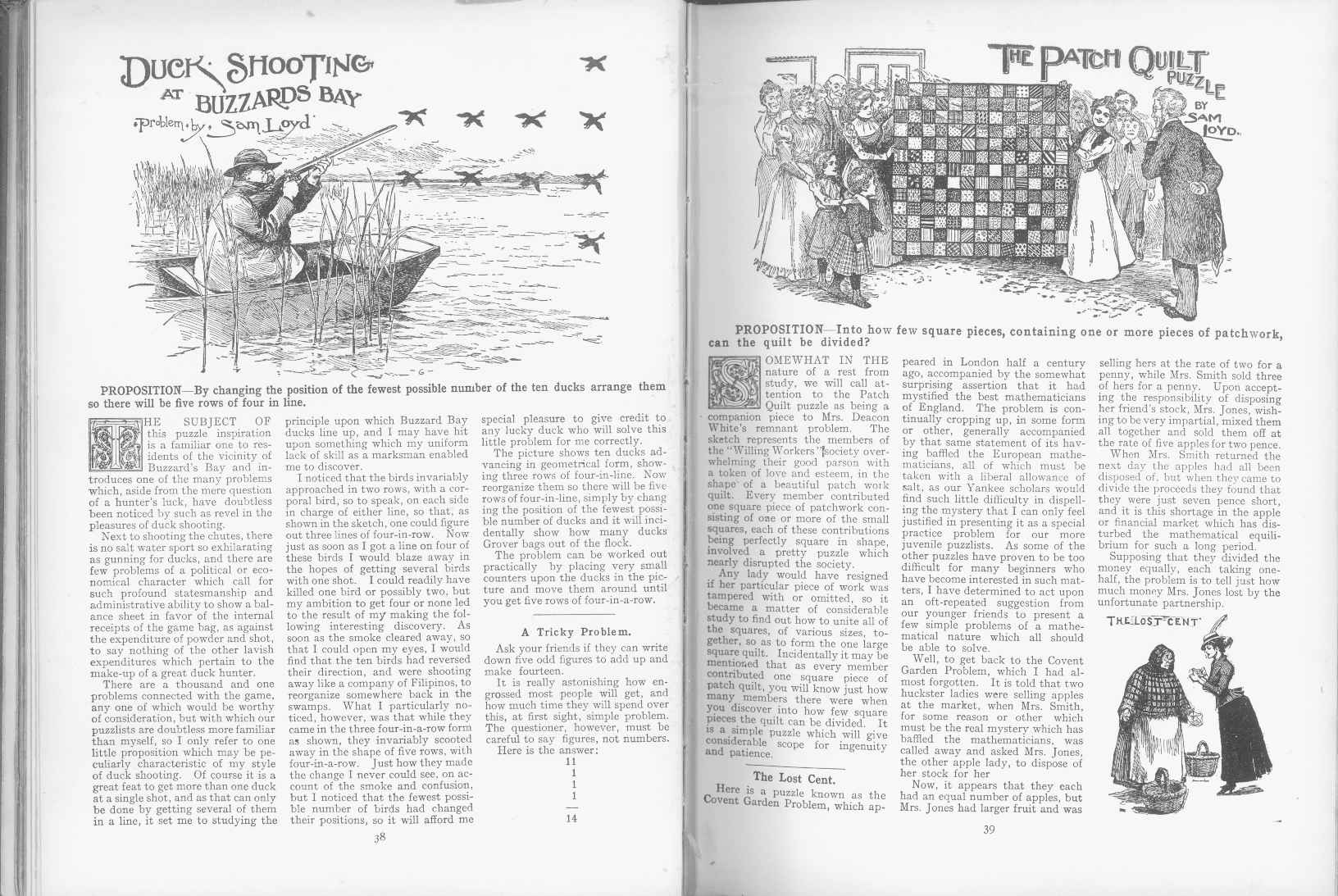 Sam Loyd - Cyclopedia of Puzzles - page 38-39