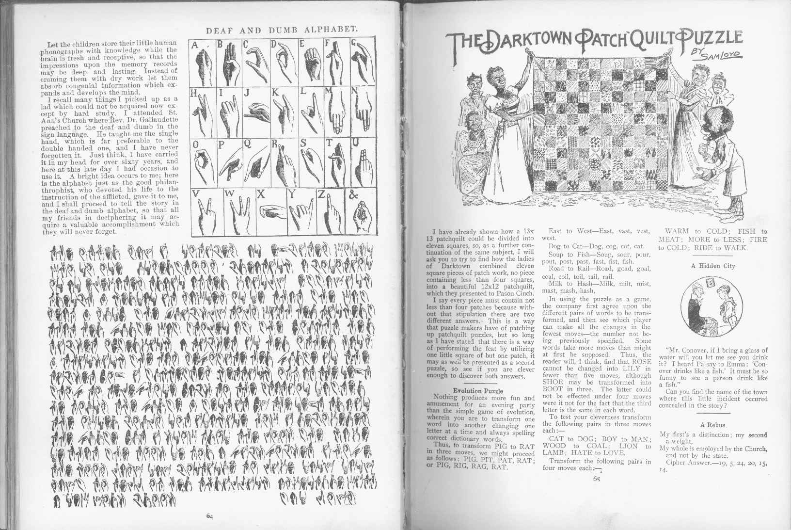 Sam Loyd - Cyclopedia of Puzzles - page 64-65