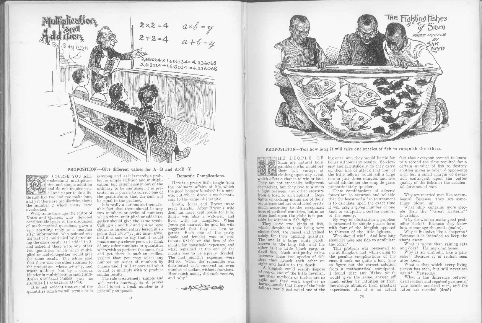 Sam Loyd - Cyclopedia of Puzzles - page 78-79