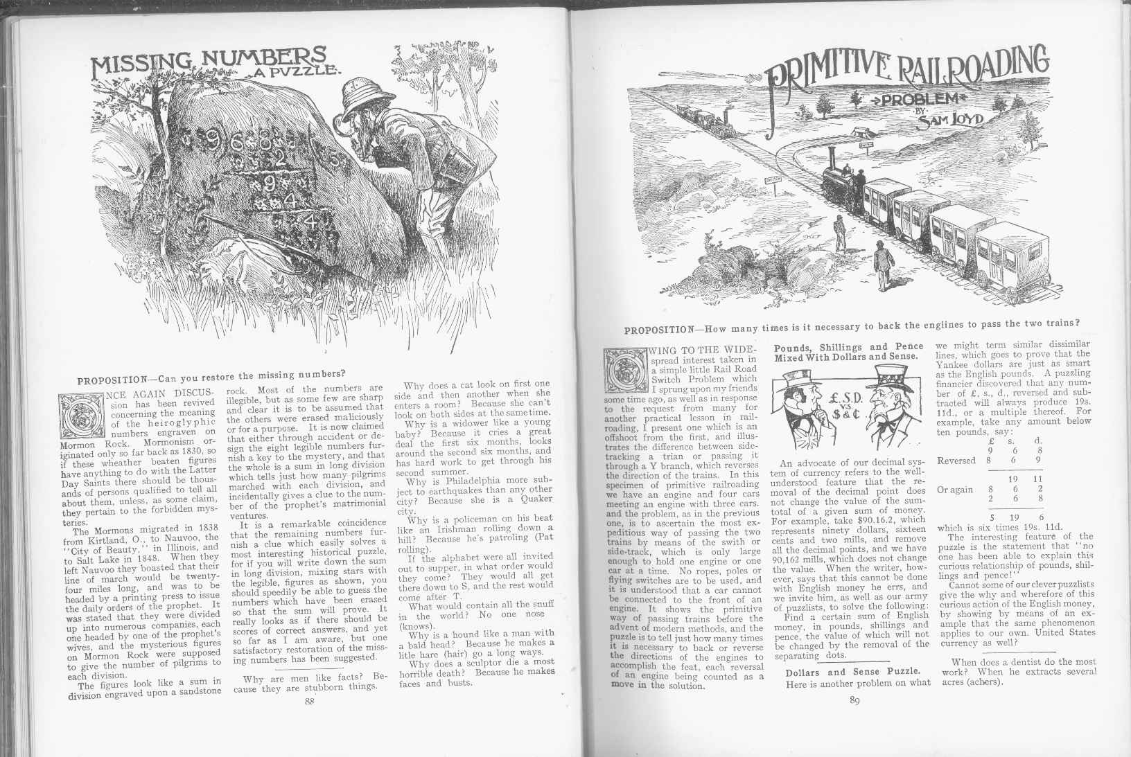 Sam Loyd - Cyclopedia of Puzzles - page 88-89