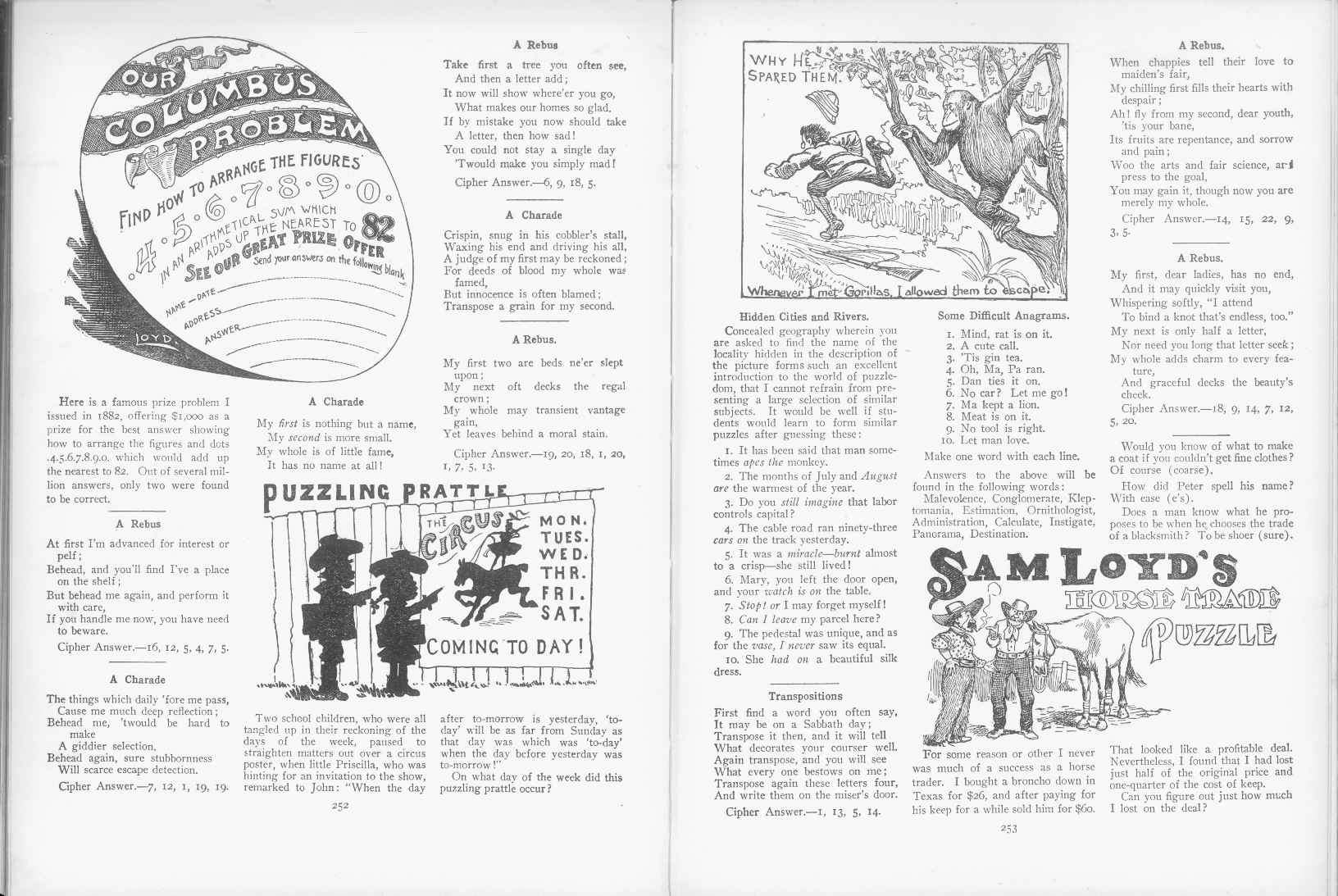 Sam Loyd - Cyclopedia of Puzzles - page 252-253