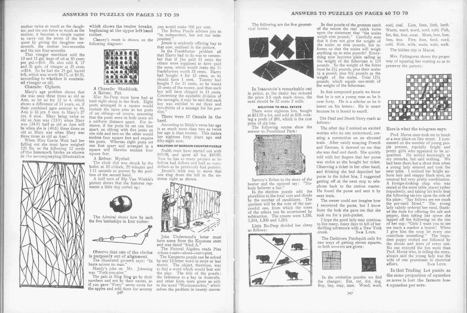 Sam Loyd - Cyclopedia of Puzzles - page 346-347