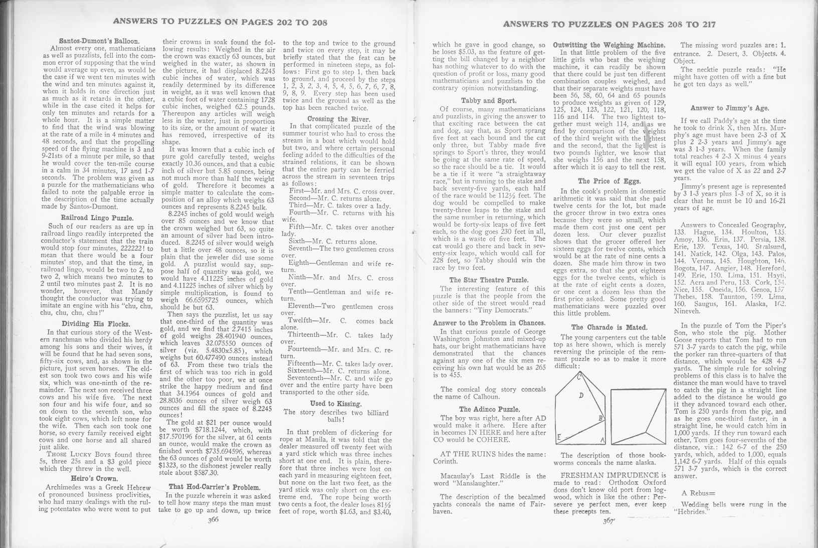 Sam Loyd - Cyclopedia of Puzzles - page 366-367