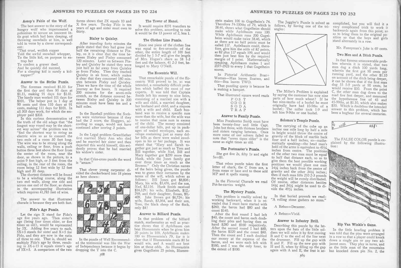 Sam Loyd - Cyclopedia of Puzzles - page 368-369